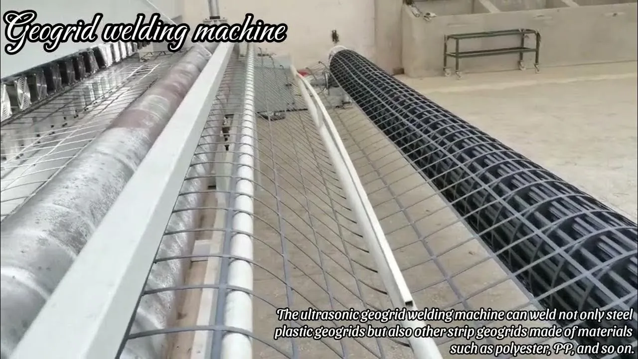 Ultrasonic geogrid welding — video thumbnail